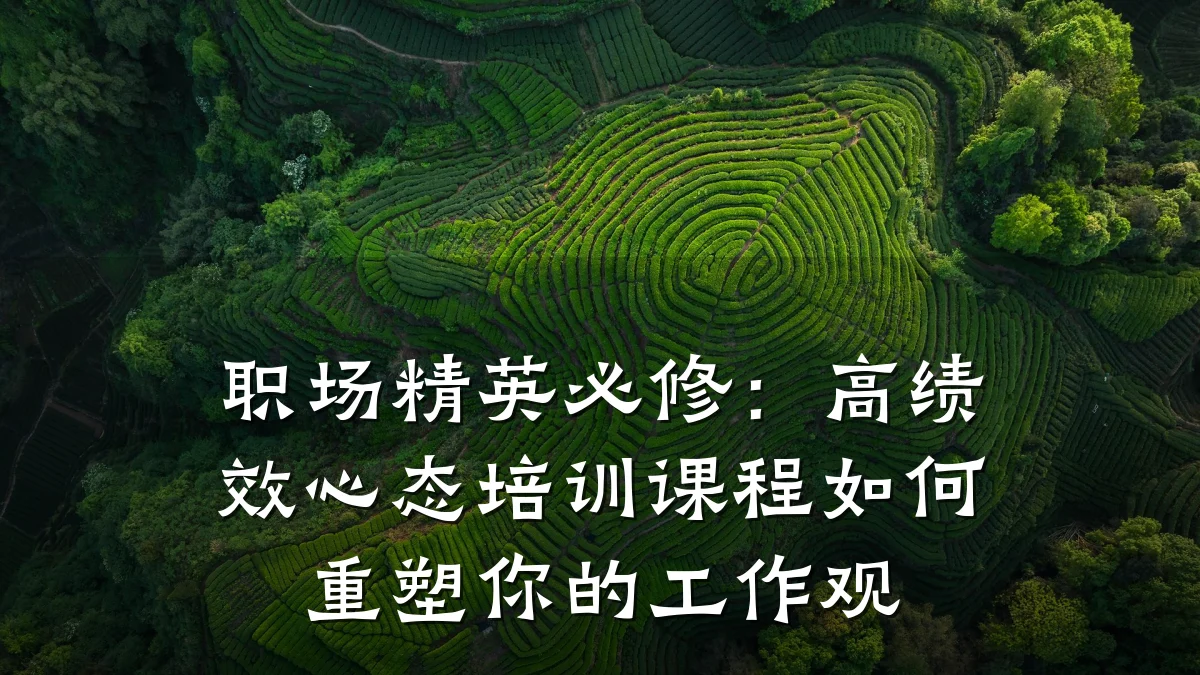 职场精英必修:高绩效心态培训课程如何重塑你的工作观