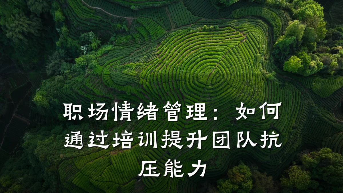 职场情绪管理:如何通过培训提升团队抗压能力