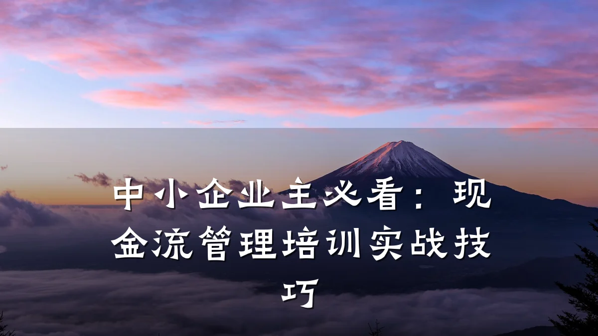 中小企业主必看:现金流管理培训实战技巧