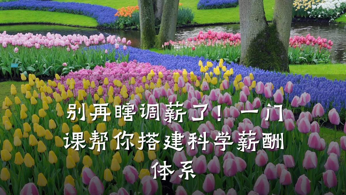 别再瞎调薪了!一门课帮你搭建科学薪酬体系