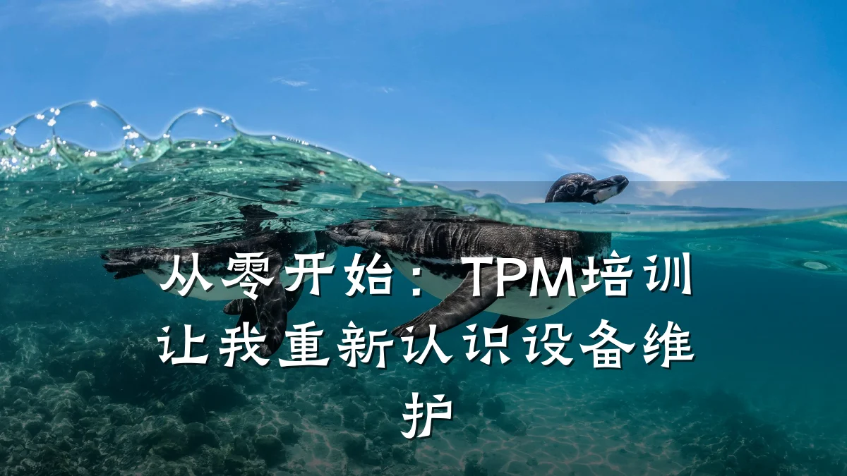 从零开始:TPM培训让我重新认识设备维护
