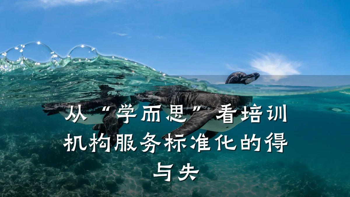从“学而思”看培训机构服务标准化的得与失