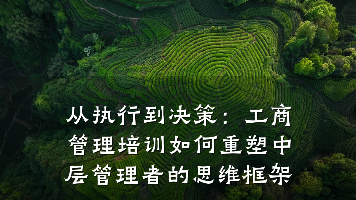 从执行到决策：工商管理培训如何重塑中层管理者的思维框架