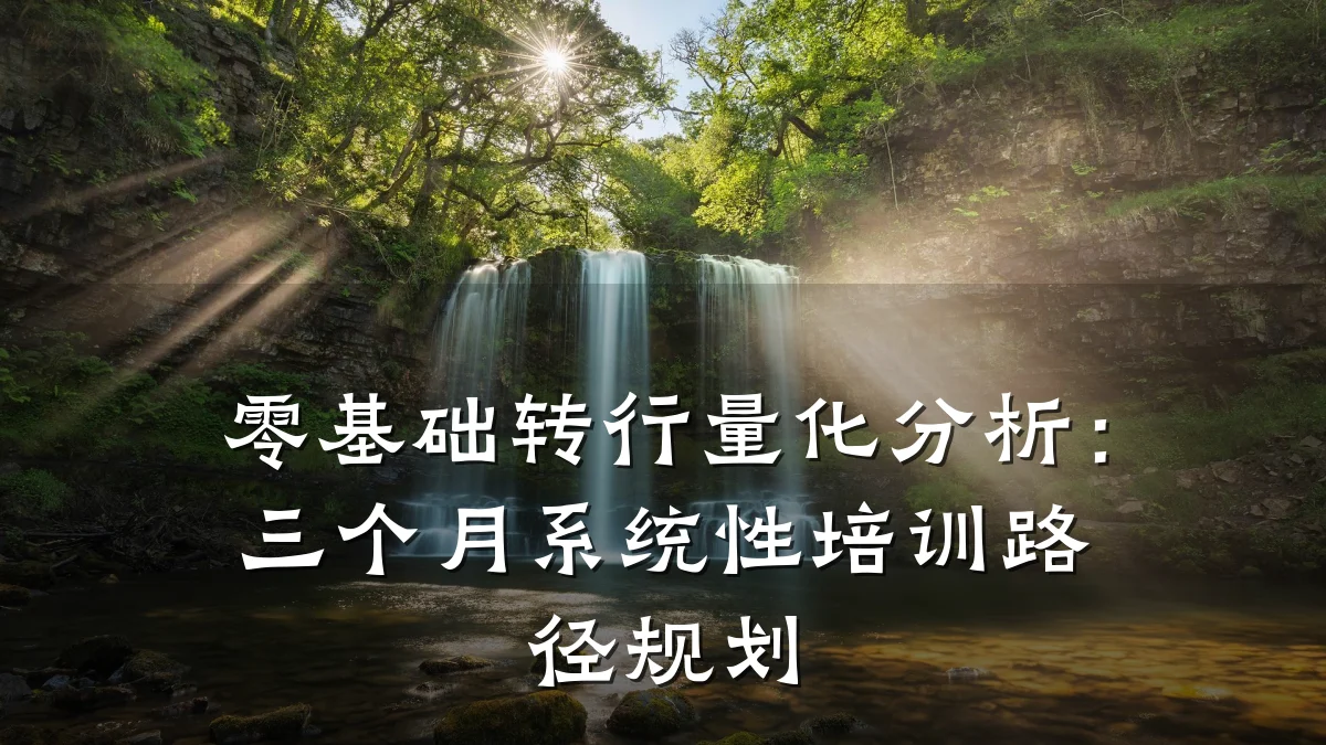 零基础转行量化分析:三个月系统性培训路径规划
