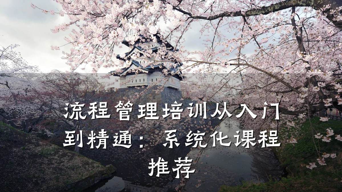 流程管理培训从入门到精通:系统化课程推荐