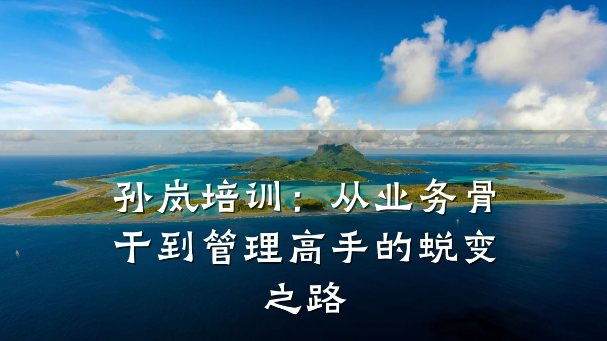 孙岚培训:从业务骨干到管理高手的蜕变之路