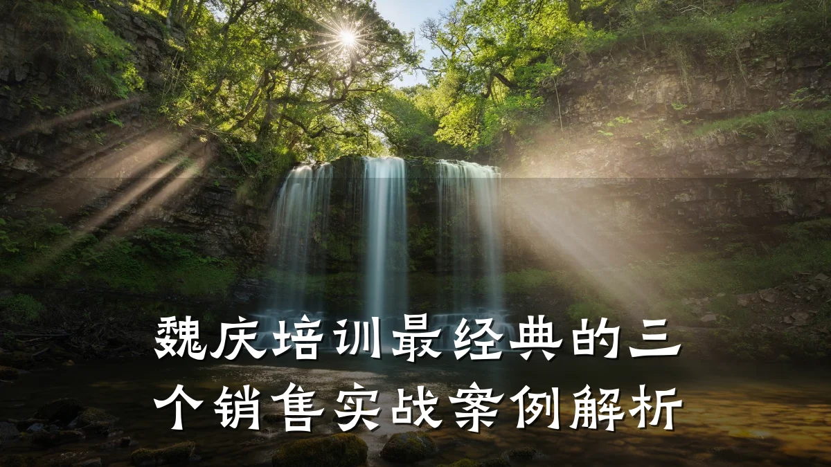 魏庆培训最经典的三个销售实战案例解析