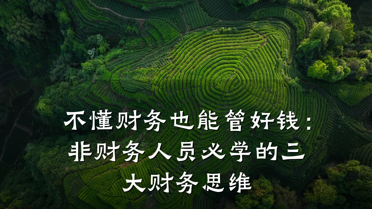 不懂财务也能管好钱:非财务人员必学的三大财务思维