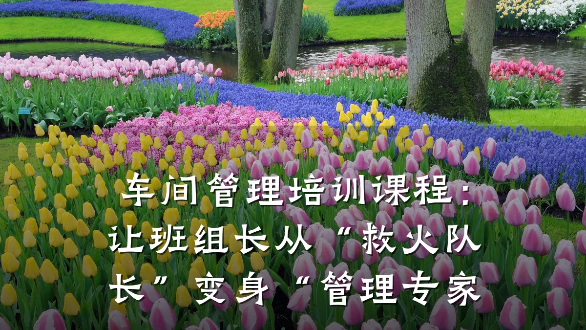 车间管理培训课程:让班组长从“救火队长”变身“管理专家