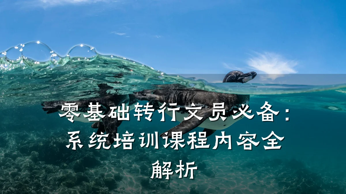零基础转行文员必备:系统培训课程内容全解析
