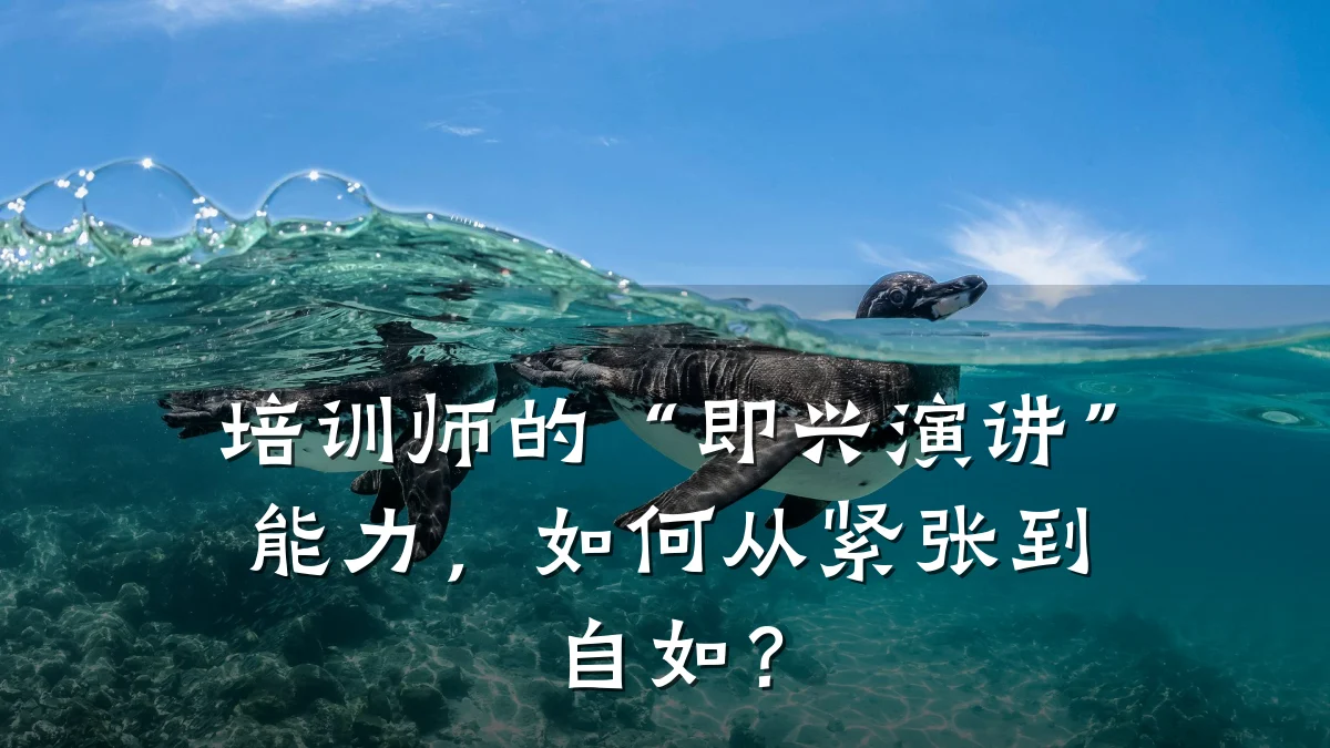培训师的“即兴演讲”能力,如何从紧张到自如?