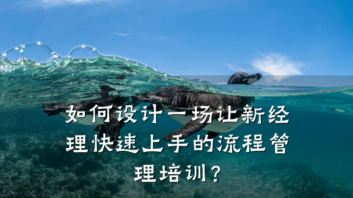 如何设计一场让新经理快速上手的流程管理培训?
