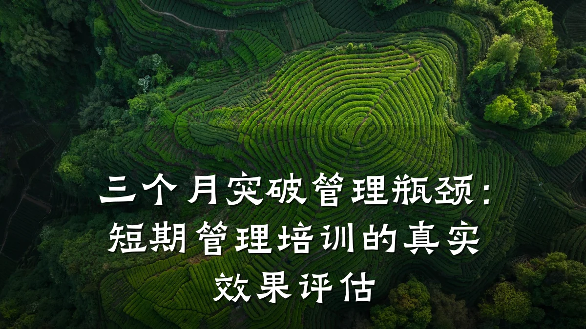 三个月突破管理瓶颈:短期管理培训的真实效果评估