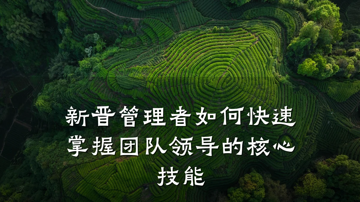 新晋管理者如何快速掌握团队领导的核心技能
