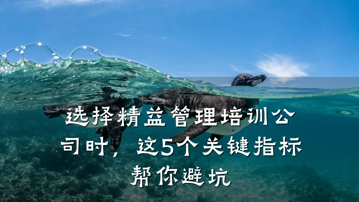 选择精益管理培训公司时,这5个关键指标帮你避坑
