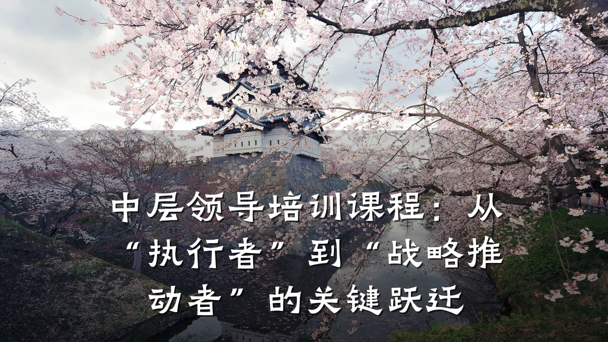 中层领导培训课程:从“执行者”到“战略推动者”的关键跃迁