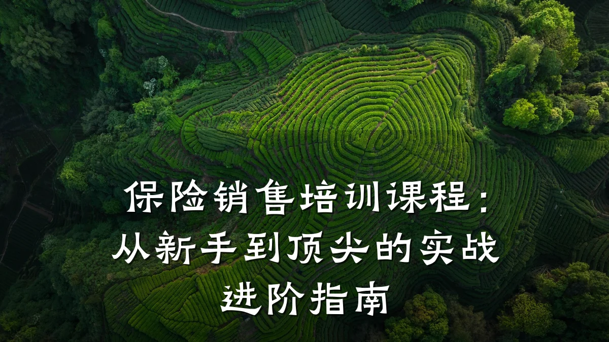 保险销售培训课程:从新手到顶尖的实战进阶指南