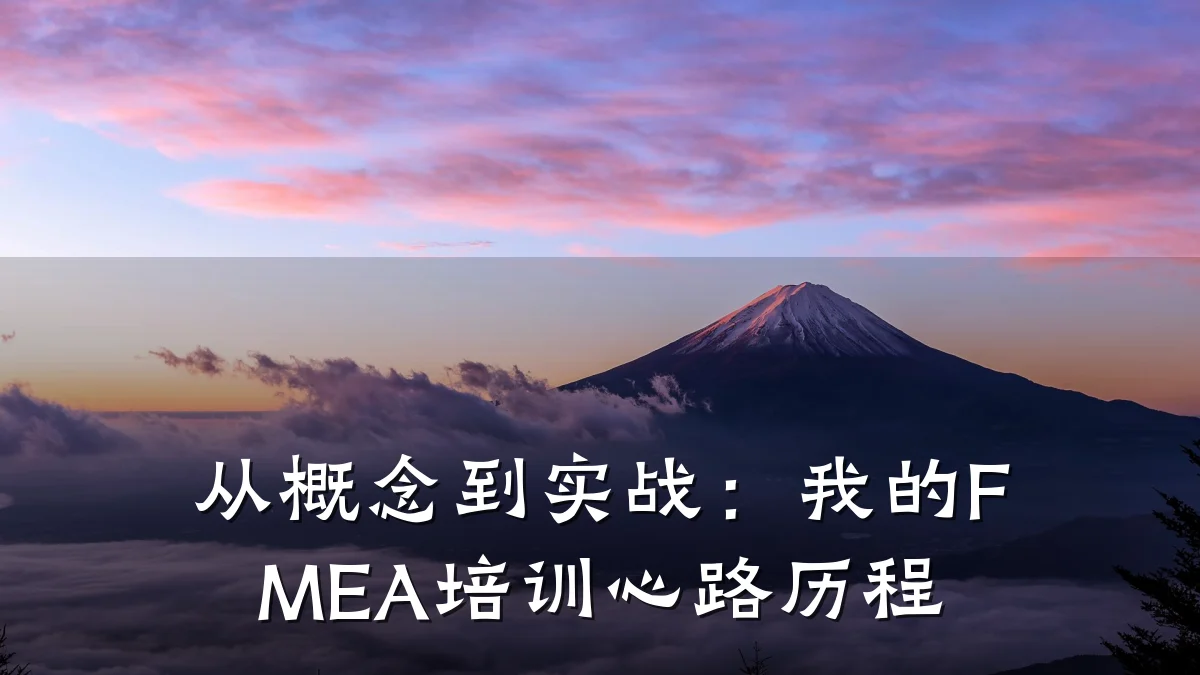 从概念到实战:我的FMEA培训心路历程