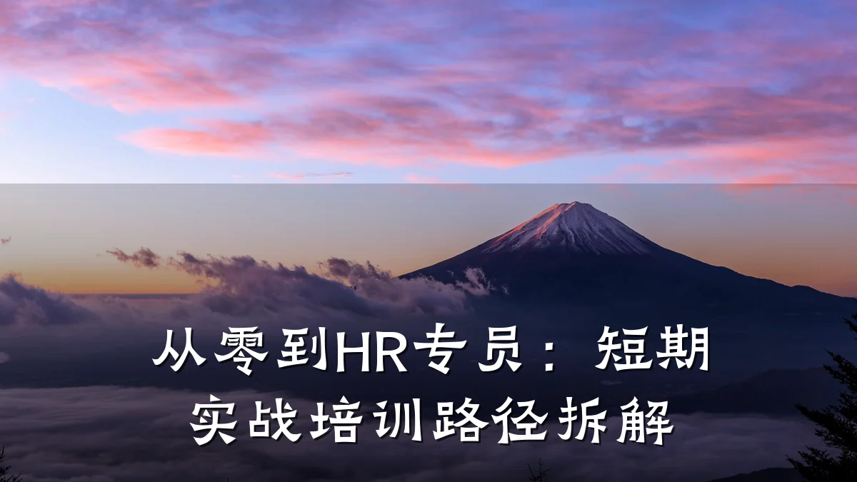 从零到HR专员:短期实战培训路径拆解