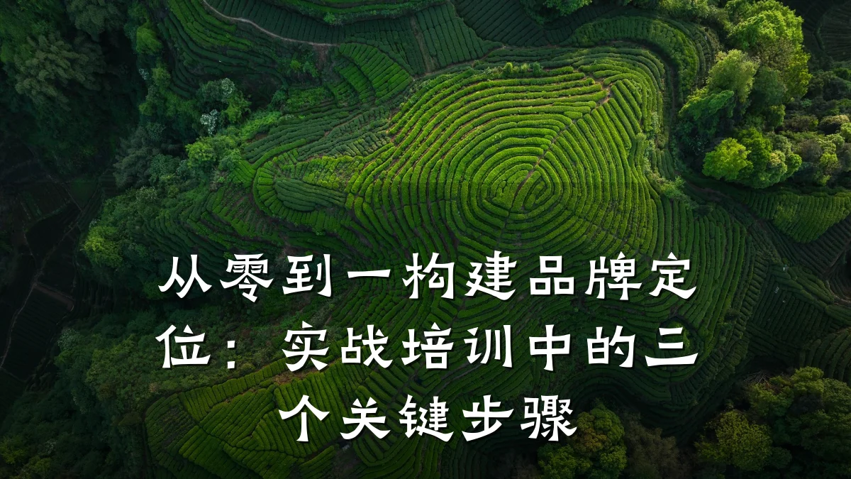 从零到一构建品牌定位:实战培训中的三个关键步骤