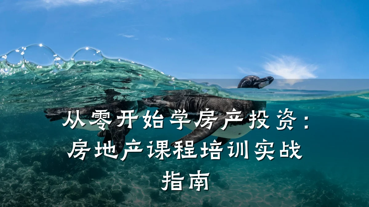 从零开始学房产投资:房地产课程培训实战指南