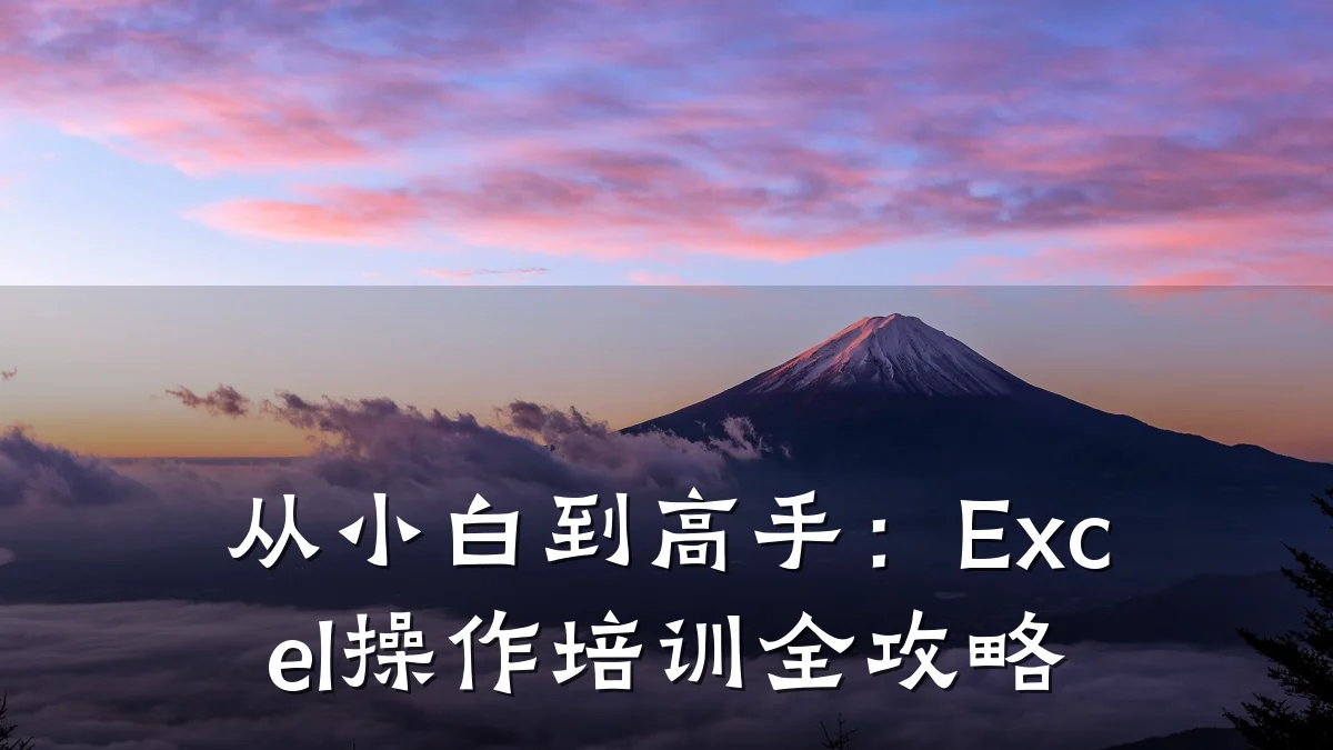 从小白到高手:Excel操作培训全攻略