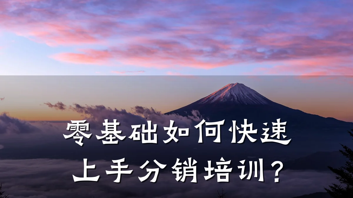 零基础如何快速上手分销培训?