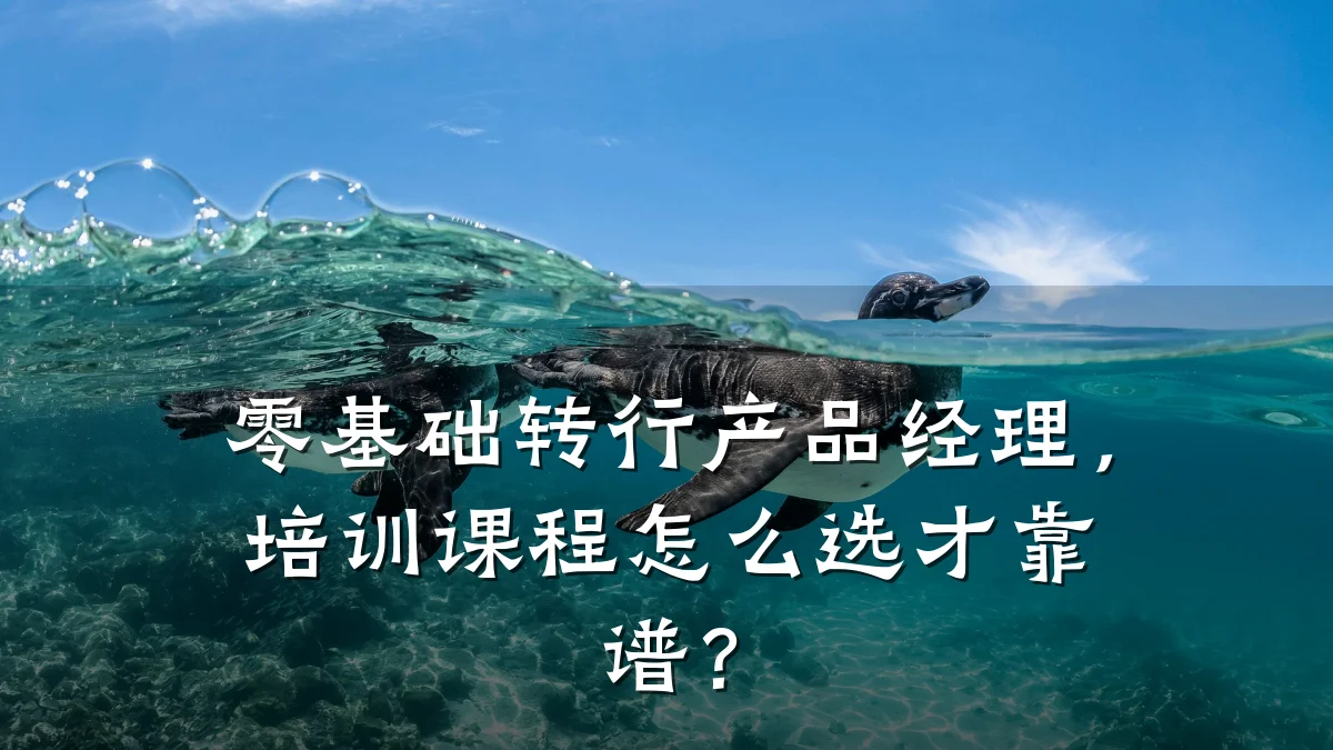 零基础转行产品经理,培训课程怎么选才靠谱?