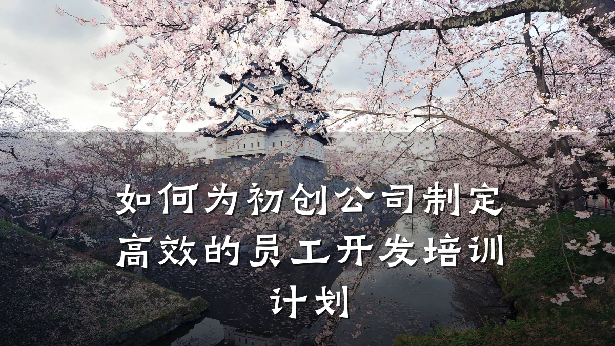 如何为初创公司制定高效的员工开发培训计划