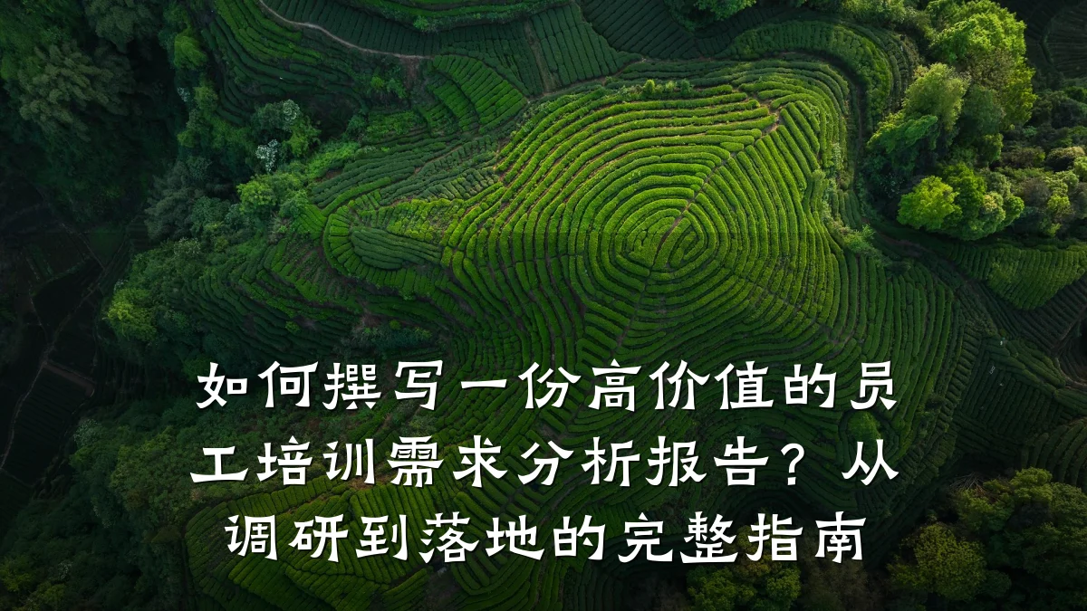 如何撰写一份高价值的员工培训需求分析报告?从调研到落地的完整指南