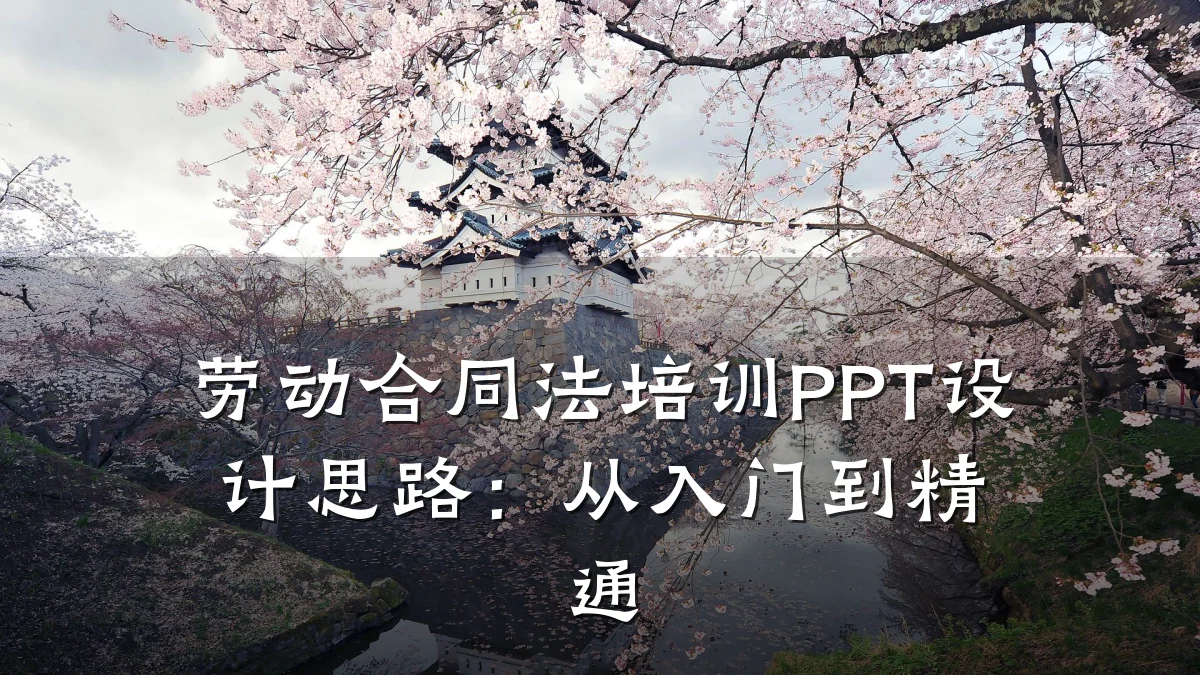 劳动合同法培训PPT设计思路:从入门到精通