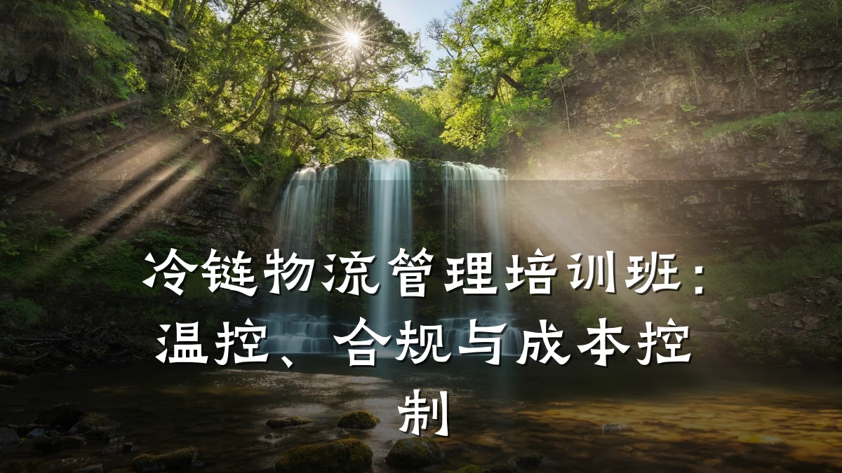 冷链物流管理培训班:温控、合规与成本控制