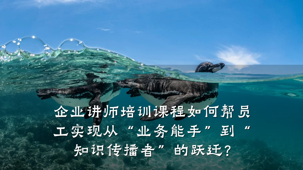 企业讲师培训课程如何帮员工实现从“业务能手”到“知识传播者”的跃迁?
