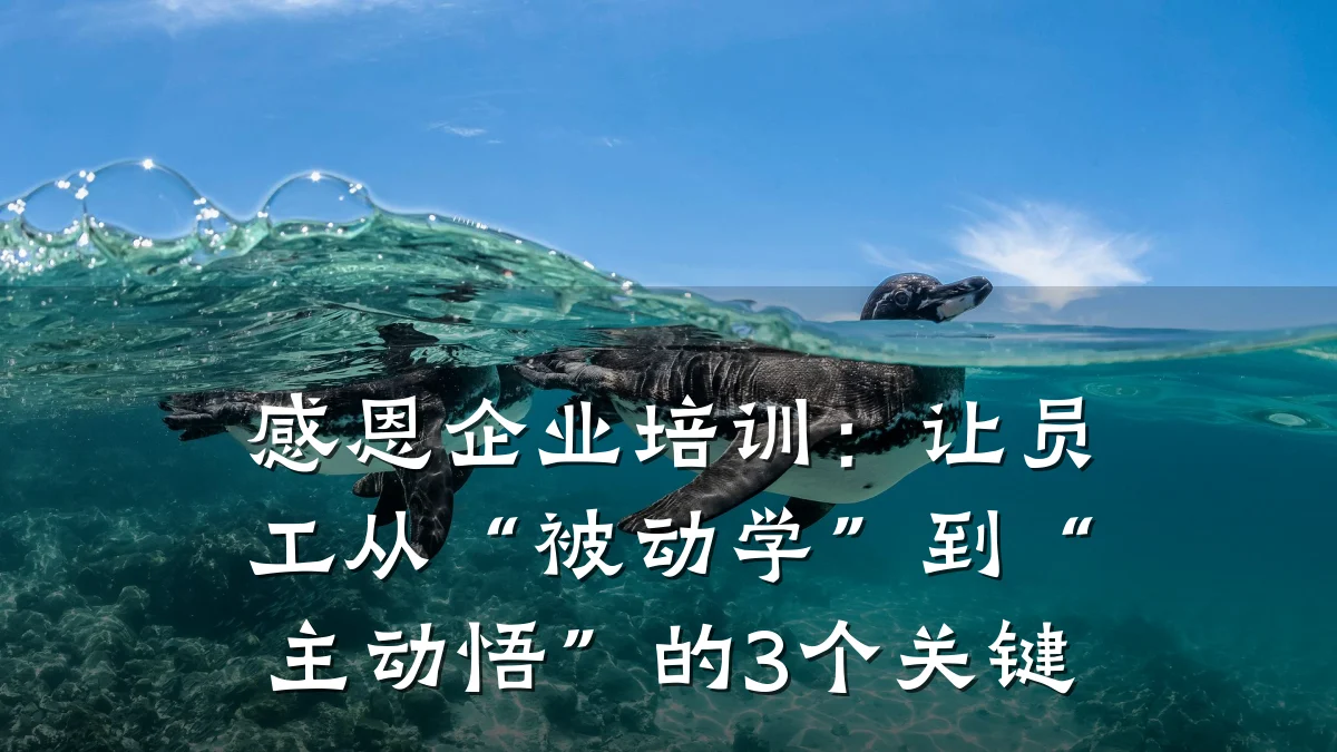 感恩企业培训:让员工从“被动学”到“主动悟”的3个关键