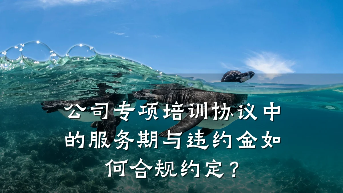 公司专项培训协议中的服务期与违约金如何合规约定?
