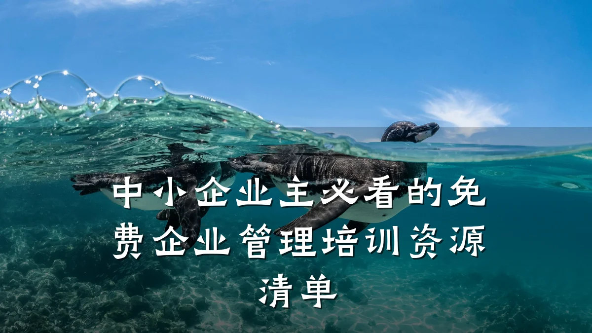 中小企业主必看的免费企业管理培训资源清单