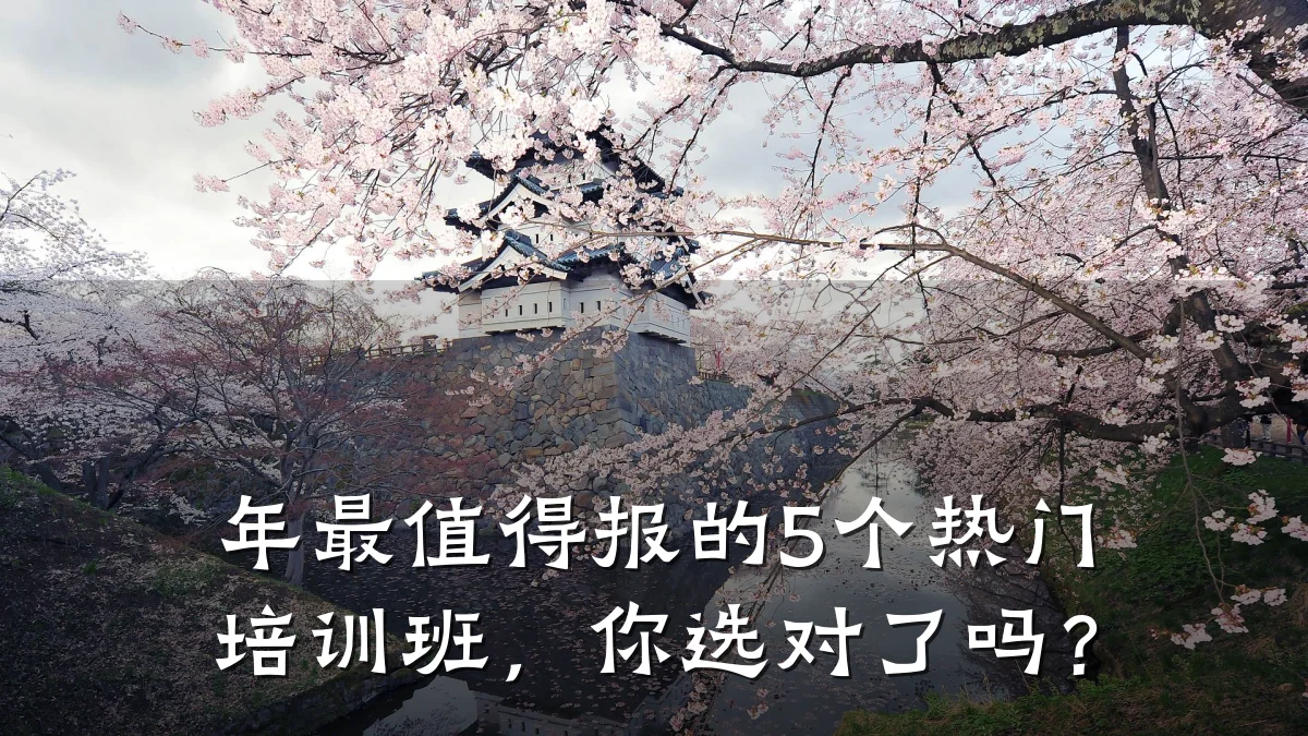 年最值得报的5个热门培训班,你选对了吗?
