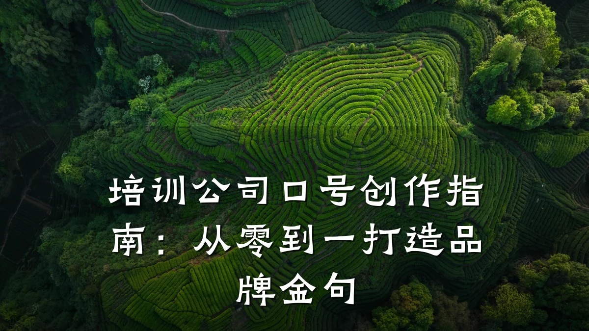 培训公司口号创作指南:从零到一打造品牌金句