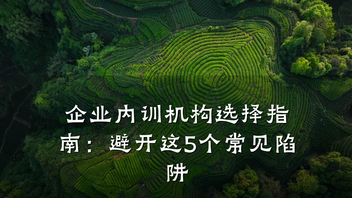 企业内训机构选择指南:避开这5个常见陷阱