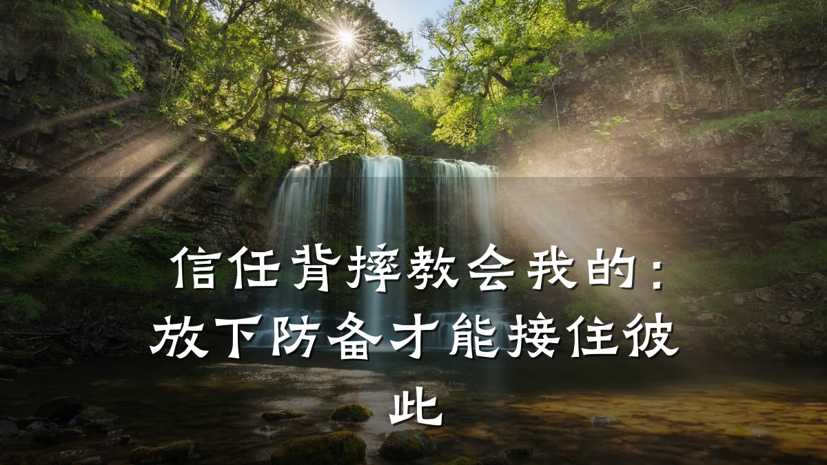 信任背摔教会我的:放下防备才能接住彼此