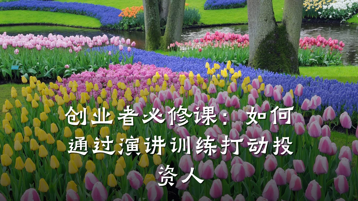 创业者必修课:如何通过演讲训练打动投资人