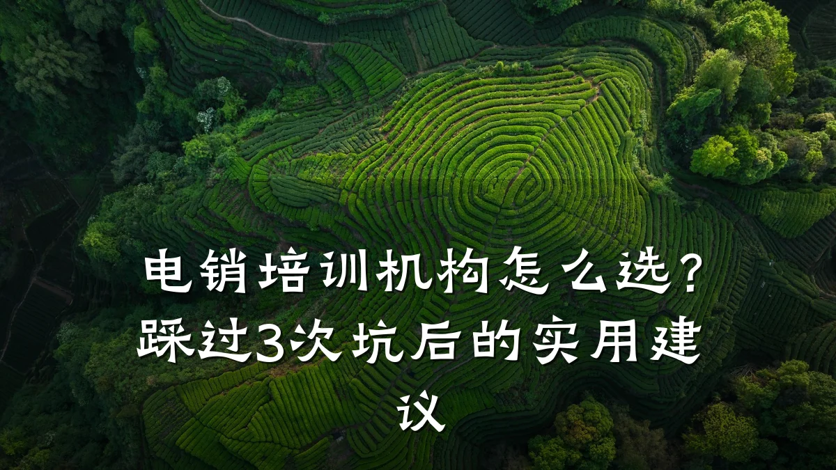 电销培训机构怎么选?踩过3次坑后的实用建议