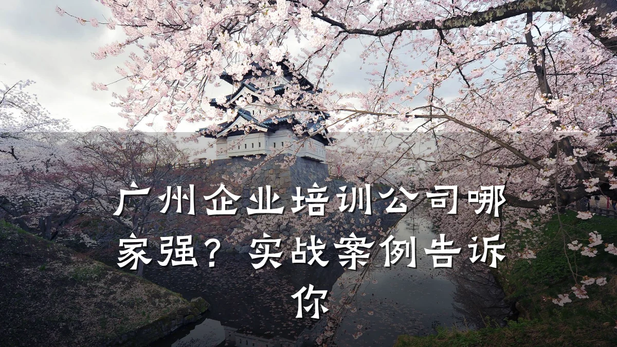 广州企业培训公司哪家强?实战案例告诉你