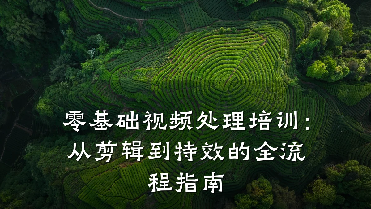 零基础视频处理培训:从剪辑到特效的全流程指南