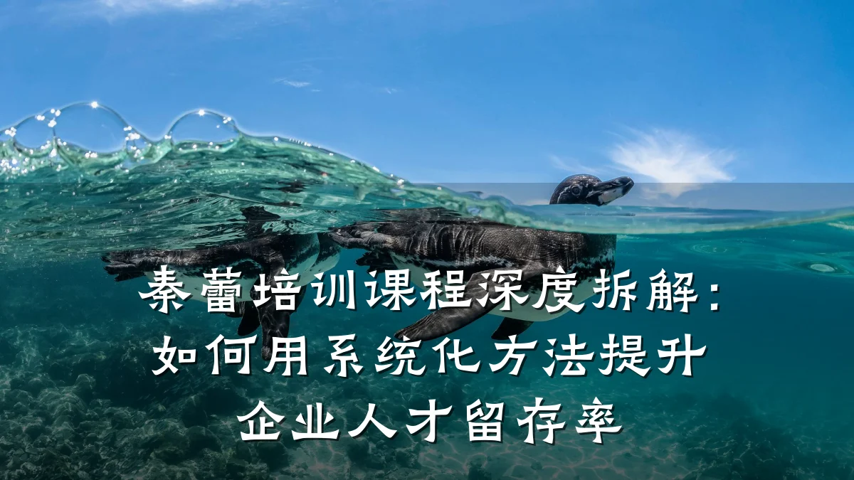 秦蕾培训课程深度拆解:如何用系统化方法提升企业人才留存率