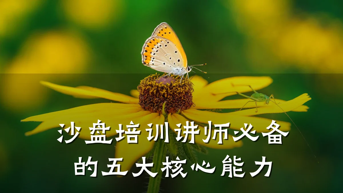 沙盘培训讲师必备的五大核心能力