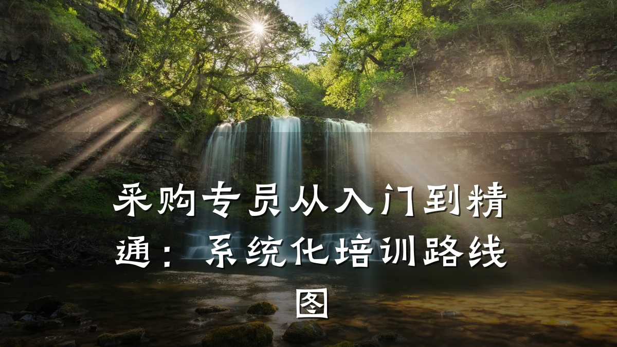 采购专员从入门到精通:系统化培训路线图