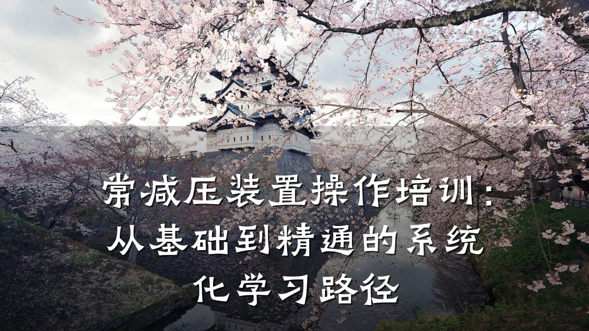 常减压装置操作培训:从基础到精通的系统化学习路径