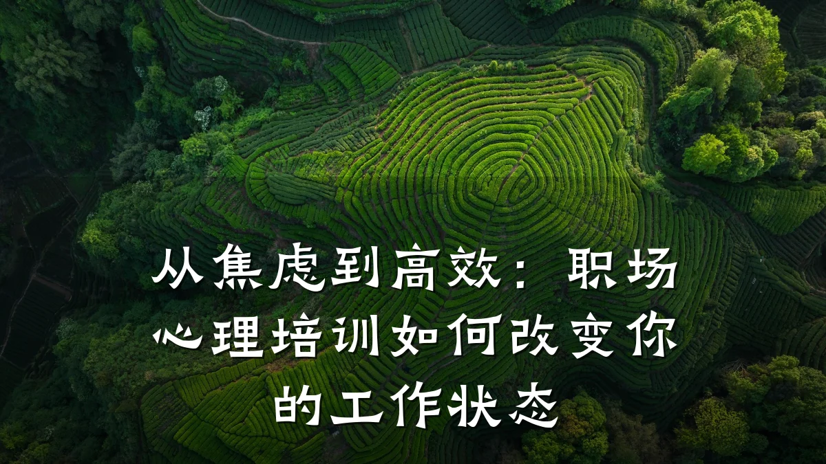 从焦虑到高效:职场心理培训如何改变你的工作状态