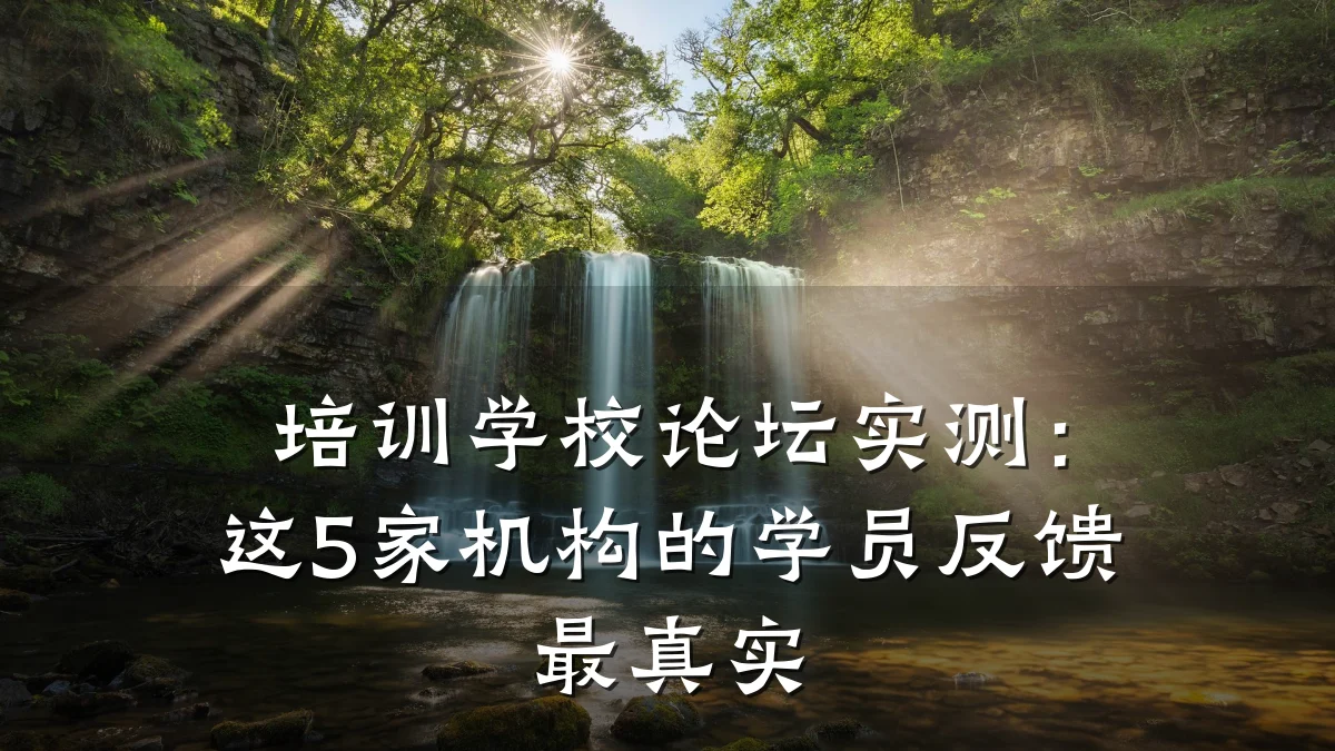 培训学校论坛实测:这5家机构的学员反馈最真实